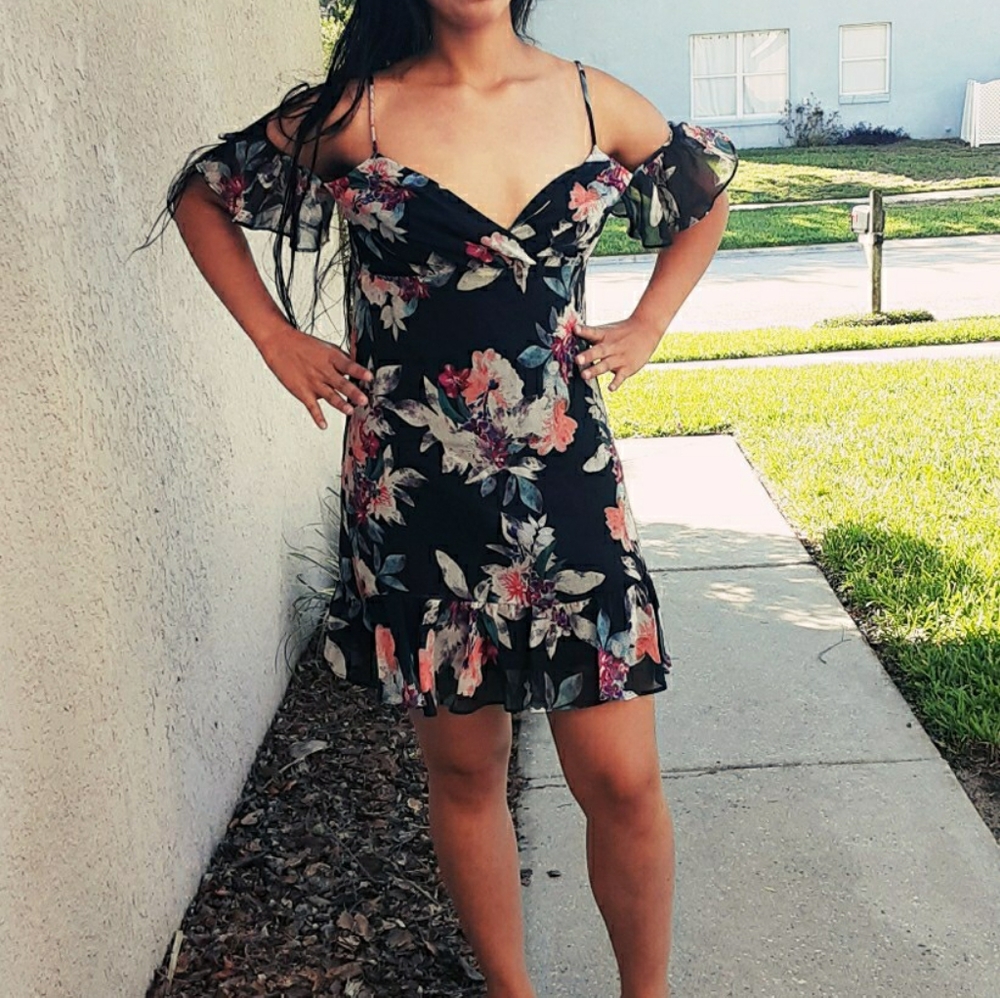 Scripted Floral Summer dress